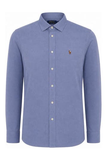 Polo Ralph Lauren Overhemd in maat 42 Blauw, Verzenden, Zo goed als nieuw, Blauw, Polo Ralph Lauren
