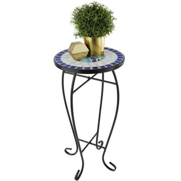 Balkontafel bloementafel met mozaïekpatroon 30x30x61,5cm, Tuin en Terras, Verzenden, Nieuw