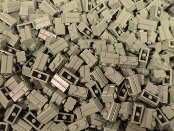 Lego Stenen - 500 Mansory steenmotief stenen 1x2 Zandgroen, Nieuw