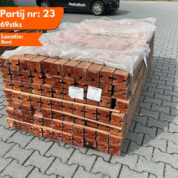 Bangkirai Schuttingpalen 2000x90x90mm, Ophalen of Verzenden, Nieuw