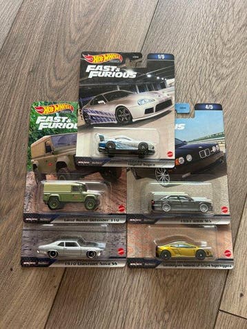 Hot Wheels 1:64 - Modelauto (5) - Fast & Furious - Toyota, Nieuw