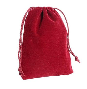 5 x Luxe fluweelachtige cadeauzakjes 7 x 9 cm – rood, Ophalen of Verzenden, Nieuw