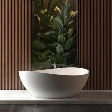 Wiesbaden Waive Vrijstaand Ligbad - 160x95cm - Solid Surface, Ophalen of Verzenden, Nieuw