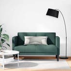 vidaXL Loveseat Bank Donkergroen 111 cm Stof, Verzenden, Nieuw, Stof