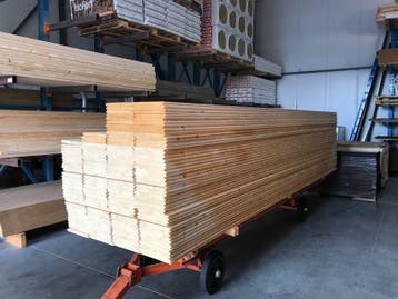 Vuren vloerdelen KD geschaafd 25x280x5000mm, Ophalen of Verzenden, Nieuw, Vuren