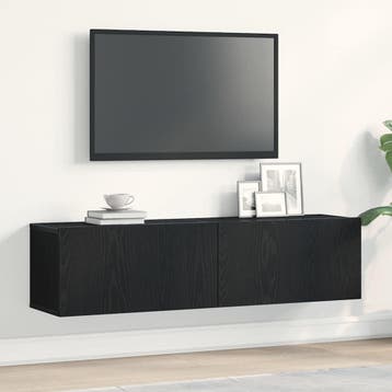 vidaXL Tv-meubel 120x30x30,5 cm spaanplaat zwart, Verzenden, Nieuw, Overige houtsoorten