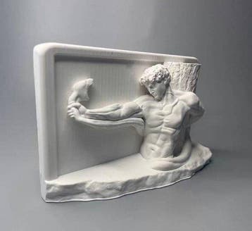 Figuur - Archer Relief Statue - Gips