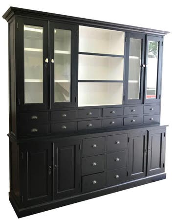 Buffetkast zwart - wit Baarn 250cm, Ophalen of Verzenden, Nieuw