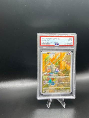 Pokémon - 1 Graded card - Mimikyu 075 Full art - PSA 9 -, Nieuw