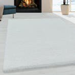 Hoogpolig Vloerkleed | Shaggy | Fluffy | Wit | 240x340 cm, Verzenden, Nieuw