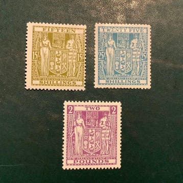 Nieuw-Zeeland 1931 - Duty stamp 15 schilling, 25 schilling, Gestempeld