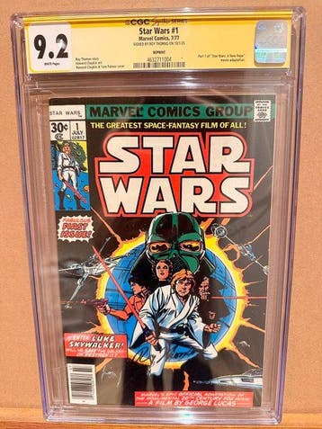 Star Wars (Vol. 1) #1 - 30 Cent Reprint - Signed by Roy, Nieuw