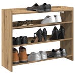 vidaXL Schoenenrek 80x25x62 cm bewerkt hout artisanaal, Verzenden, Nieuw