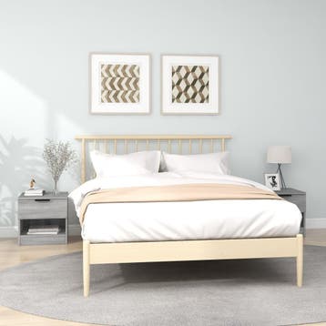 vidaXL Nachtkastjes 2 st bewerkt hout grijs sonoma, Huis en Inrichting, Slaapkamer | Nachtkastjes, Minder dan 45 cm, Verzenden