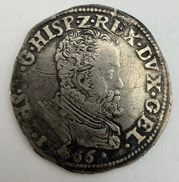 Spaans-Nederland Filips II. 1/5 Philipsdaalder 1566, Postzegels en Munten, Munten | Nederland