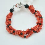 Koraal - Zilver - Armband - CORALLO MEDITERRANEO, Antiek en Kunst
