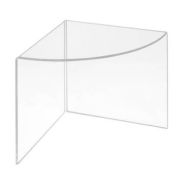 150 x 150 x 150 mm - 1/4 Cirkel Acrylglas Productstandaa...