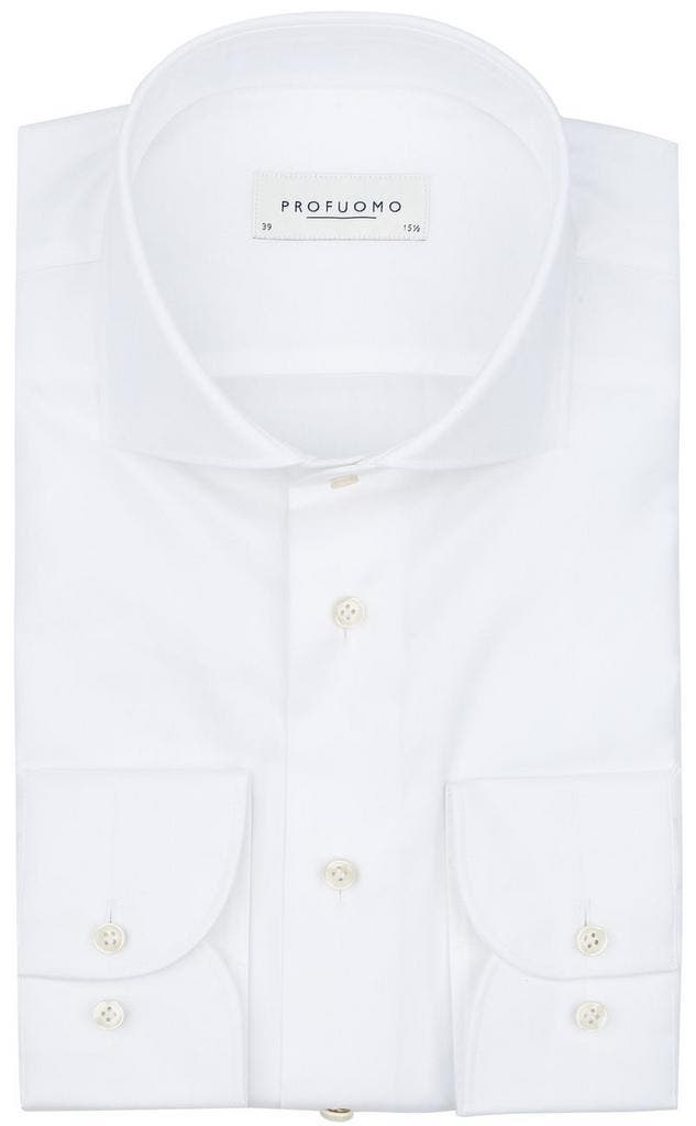 Profuomo Supima Overhemd Wit maat 43 Heren, Kleding | Heren, Overhemden, Wit, Nieuw, Verzenden