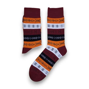 Afrikaanse sokken / Afro sokken / Kente sokken - Bruine Bogo, Ophalen of Verzenden, Nieuw
