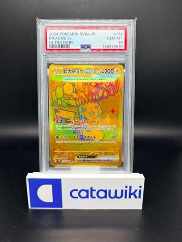 Pokémon - 1 Graded card - Pikachu ex 236/187 PSA 10 -, Nieuw