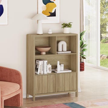 Dressoir Lukkodso rustiek eiken 103x80x28 cm [en.casa], Huis en Inrichting, Kasten | Dressoirs, Verzenden, Nieuw