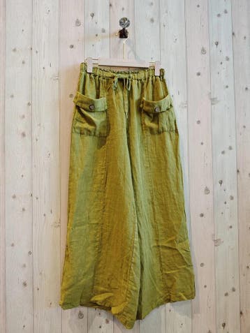 Boho Linnen broek met brede pijpen - steek zakken met een, Kleding | Dames, Tops, Nieuw