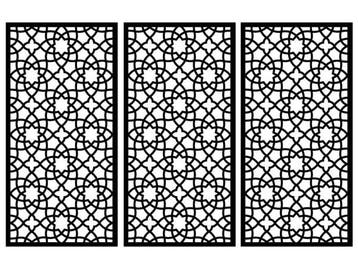 Veiling - 3x Composiet terrasscherm Alhambra 180x90cm, Nieuw
