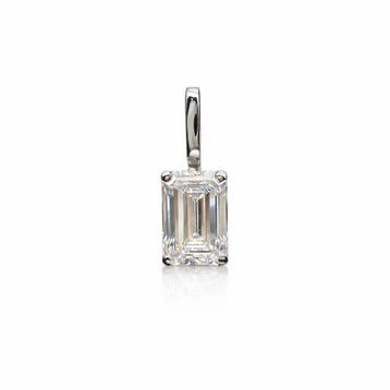 Zonder minimumprijs - Hanger - 14 karaat Witgoud - 1.00ct.