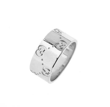 Gucci witgouden ring, Gebruikt, Ophalen of Verzenden, 17 tot 18, Dame