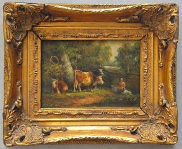 École animalière européenne (XX) - Paysage avec bétail