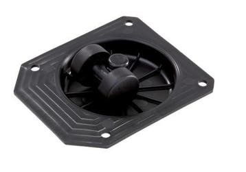 Meubelwiel Hard + Plaat zwart 120x105 mm, Doe-het-zelf en Verbouw, Zwenkwielen, Verzenden, Nieuw