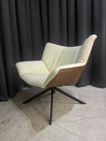 Label Gustav Draai Fauteuil - Nieuw Rancho en Boucle, Huis en Inrichting, Zo goed als nieuw
