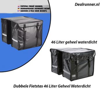 Dubbele Fietstas 46 Liter Geheel Waterdicht, Verzenden, Nieuw