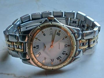 Longines Conquest-Automatic-Steel and Solid Gold 18 k -