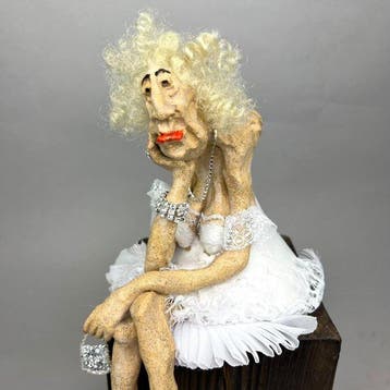 Anna Em - Waiting for the perfect man - hand made, Antiek en Kunst