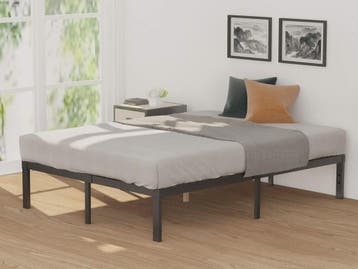 Heavy Duty Stalen Bedframe met Houten Lattenbodem - 3500lbs, Verzenden, Nieuw