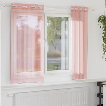 vidaXL Gordijnen voile met doorvoertules 2 st 140x140 cm, Verzenden, Nieuw