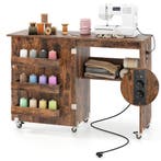 LIVSK Opklapbare Naaitafel - Oplaadstation met USB en Type-C, Verzenden, Nieuw