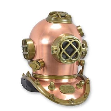 A BRASS AND COPPER DIVING HELMET - COPPER FINISH (Interieur), Verzenden, Nieuw
