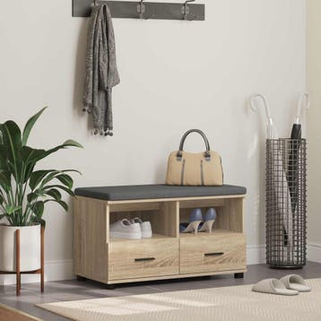 vidaXL Halbank Sonoma Eiken 80 x 38 x 46 cm, Verzenden, Nieuw