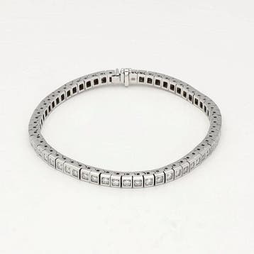 Armband - 18 karaat Witgoud Diamant (Natuurlijk), Sieraden, Tassen en Uiterlijk, Nieuw