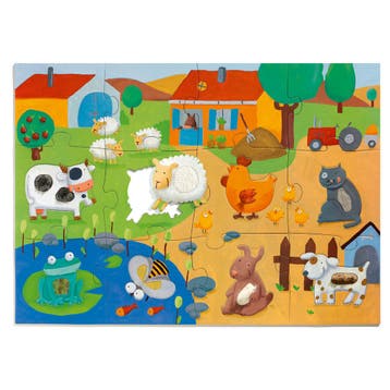 Djeco reuzenpuzzel boerderij - tact van €21,99 voor €19,90, Ophalen of Verzenden, Nieuw