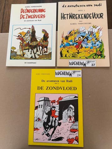 Karel Verscheure - 3 Albums - De Avonturen van Rudi - NIEUW, Verzenden, Zo goed als nieuw, Boek of Spel