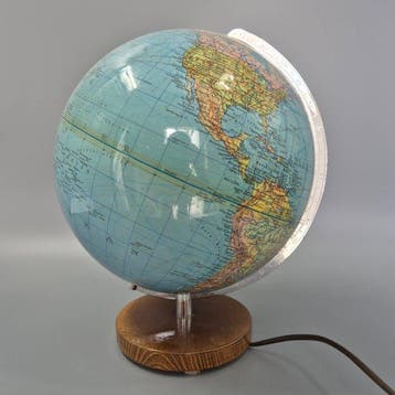 Vintage Columbus Duplex Leuchtglobus – Klassischer