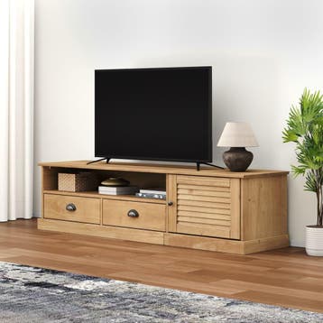 vidaXL Tv-meubel VIGO 156x40x40 cm massief grenenhout, Huis en Inrichting, Kasten | Televisiemeubels, Verzenden, 150 tot 200 cm
