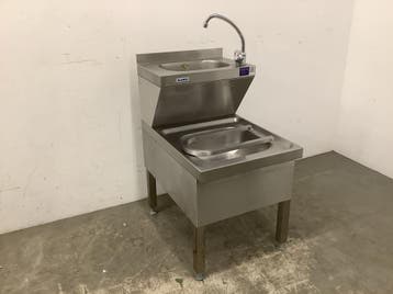 Schoonmaak RVS spoeltafel blanco zwenkkraan, Ophalen of Verzenden, Gebruikt, Reinigen
