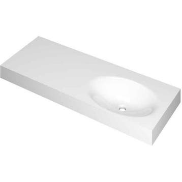 INK Smooth Wastafel Polystone Rechts Zonder Kraangat -, Ophalen of Verzenden, Nieuw