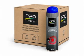 Pro paint krijtspray tijdelijke markering 12 stuks, 500 ml,, Verzenden, Nieuw