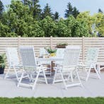 vidaXL Stoelkussens 6 st hoge rug bladpatroon stof, Huis en Inrichting, Woonaccessoires | Kussens, Verzenden, Nieuw, Groen