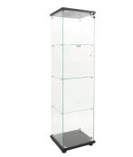 Glazen Vitrinekast met LED en Slot – 4 Lagen, 164×42×36 cm, Verzenden, Nieuw